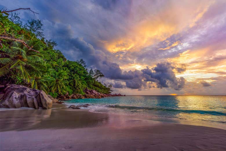 Entardecer de Anse Georgette